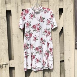 Rose print dress